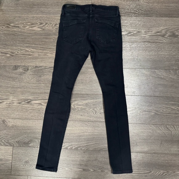 Express Black Distressed Legging High Rise Stretch Denim Size 2R - Picture 5 of 12